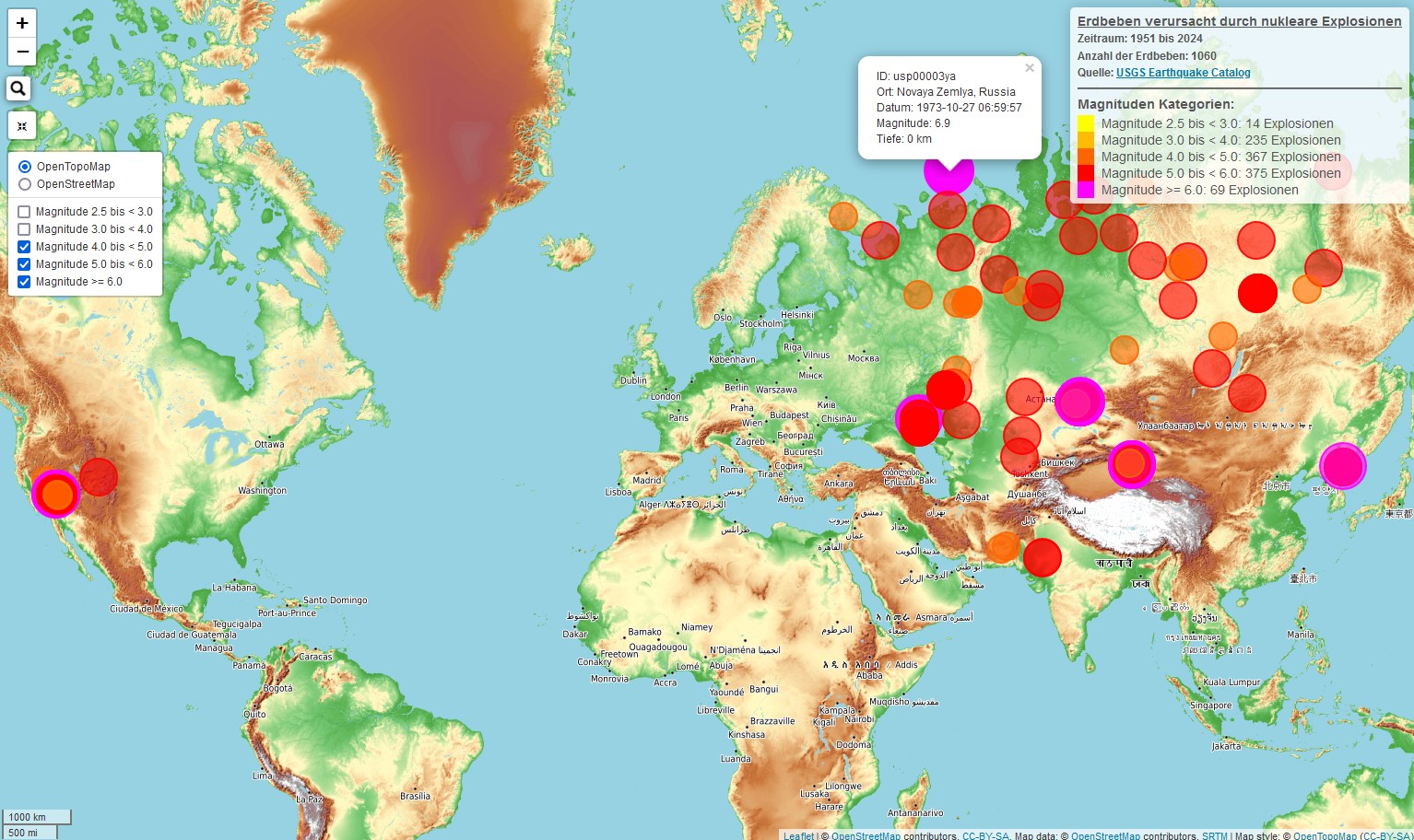 Nuclear Explosion 1951-2024